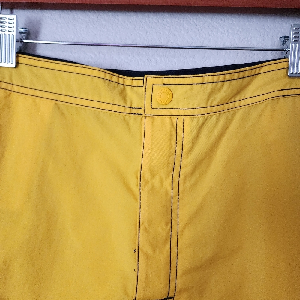POLO SPORT RALPH LAUREN x VINTAGE 90s board shorts in yellow / blue size 34 - Picture 8 of 9
